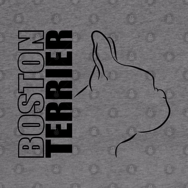Boston Terrier profile dog lover Bostie by wilsigns
